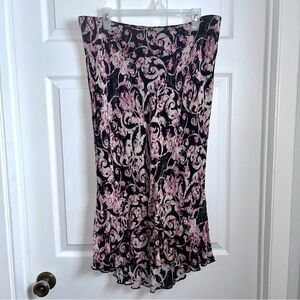 3/25$💥 Vintage L’amadei Skirt Women Large midi Black pink boho feminine